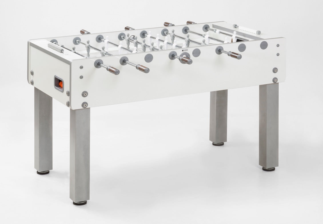 Calcio Balilla Garlando G 500 H2O Pure White Aste Rientranti