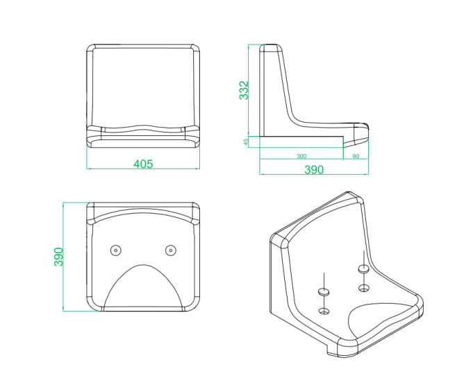 Seduta da stadio e tribuna monoblocco senza schienale Mod. Marsiglia