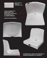 Seduta a scocca monoblocco per impianti sportivi e stadio M2025 versione anti UV (non Ignifugo)
