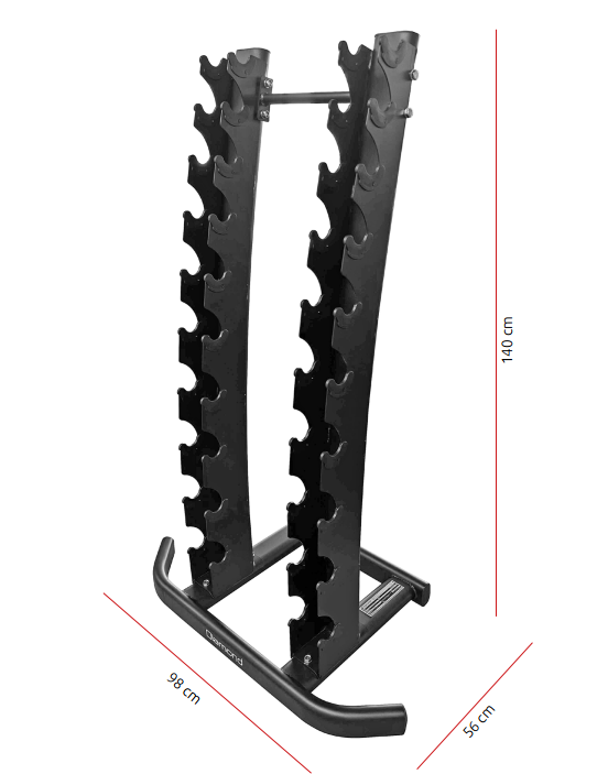 Rastrelliera Verticale Porta Manubri 10 Coppie Diamond Cod. RV-10P