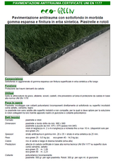Pavimentazione Eco-Green antitrauma con sottofondo in morbida gomma espansa e finitura in erba sintetica