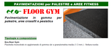 Eco-Floor Gym Pavimentazione in gomma per palestre, aree crossfit NERO granulometria media (1-3 mm.