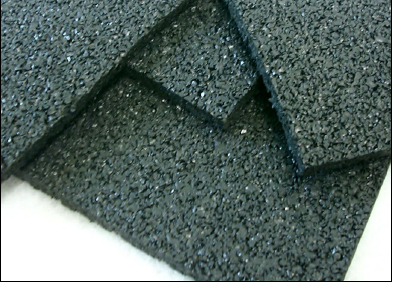 Eco-Rubber Rotoli e piastrelle in agglomerato di granuli di gomma ad alta densità Sottofondo elastico per PAVIMENTAZIONI sportive in legno o in resina Superficie antiscivolo e defatigante per AMBIENTI DI LAVORO
