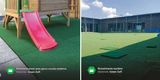 GREEN SOFT  Protezioni di sicurezza in morbida gomma espansa con rivestimento in erba sintetica.