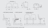 Seduta monoblocco per impianti sportivi e stadio M2008 Anti UV