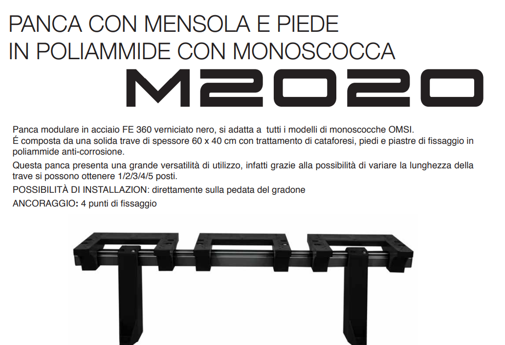 Seduta a scocca monoblocco per impianti sportivi e stadio M2020 versione Ignifugo + anti UV