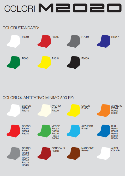 Seduta a scocca monoblocco per impianti sportivi e stadio M2020 versione Ignifugo + anti UV