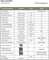 Tappeto Danza PVC mod "Ballerina" spessore 1,4 mm Costo al MQ (venduto a rotoli 40 mq)