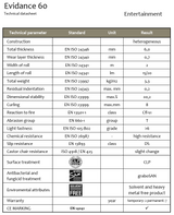 Tappeto Danza Evidance 60 PVC omogeneo costo al mq altezza 200cm spessore 6 mm (venduto a rotoli)