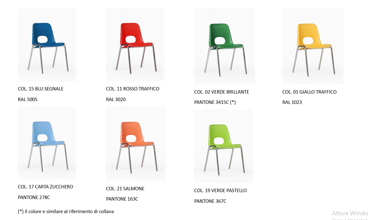 Sedia Completa per l'infanzia Helene 1041 Seggiolina altezze seduta da 26, 30 e 34 cm con Foro