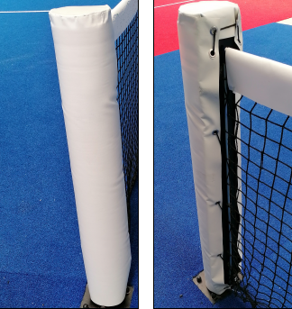 PROTEZIONI per CAMPI DA PADEL Protezioni con imbottitura e rivestimento in pvc lavabile per ingressi e pali rete dei campi da padel