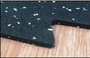 Eco-Floor Gym FINE Pavimentazione Monostrato finitura liscia, granulo ultrafine, Nero o puntinato, in gomma per palestre, aree crossfit granulo ultrafine - colore nero o puntinato