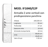 Armadietto spogliatoio 4 Ante Vari colori disponibili  MOD. IF1040/E