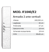 Armadietto spogliatoio 4 Ante Vari colori disponibili  MOD. IF1040/E