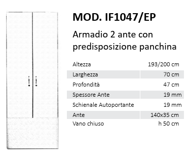 Armadietto spogliatoio 2 Ante Vari colori e modelli disponibili ( con predisposizione per panchine)  ed a 1 Anta Verticale
