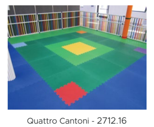 Gioco dei Quattro Cantoni  da INTERNO su Tappeti Polymat Light (in EVA) Tatami bambino Asilo Nido spessore 10 mm