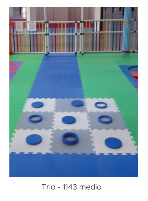 Gioco Percorso Trio/Tris su Tappeti Polymat Light (in EVA) Tatami bambino Asilo Nido spessore 10 mm