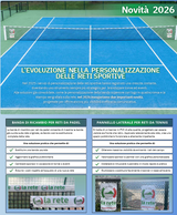 Rete Padel Regolamentare a Maglia QUADRA 45x3mm 	Polipropilene H.T. Art. T043