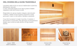 Sauna A Vapore Finlandese tradizionale Zen angolare 3-4 Posti 4.5kW Disponibile dal 11/06/2026 Cod. SN-ZEN3CPK Disponibile dal 06/06/2026