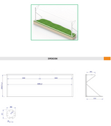 Coppia porte calcio a 7 in alluminio dimensioni cm 600x200 Art. S04312