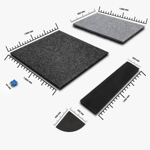 SQUARE PREMIUM CLIC, 20 mm, NERO, PUNTINATO BIANCO o GRIGIO, SABBIA