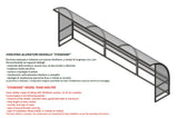 Panchina Bordo Campo Modello "Standard", da 1 mt a 6 mt struttura in acciaio inox, policarbonato alveolare Art. 6350X1A