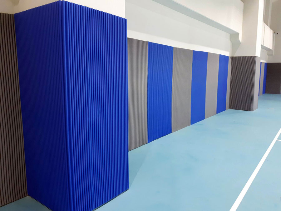 Protezioni antitrauma colonne impianti sportivi ONDA o MAXI ONDA