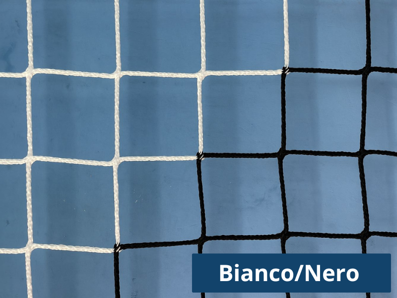 Coppia Reti Calcetto 3x2m Maglia QUADRA in Polipropilene H.T. da 100x5mm Art. 148