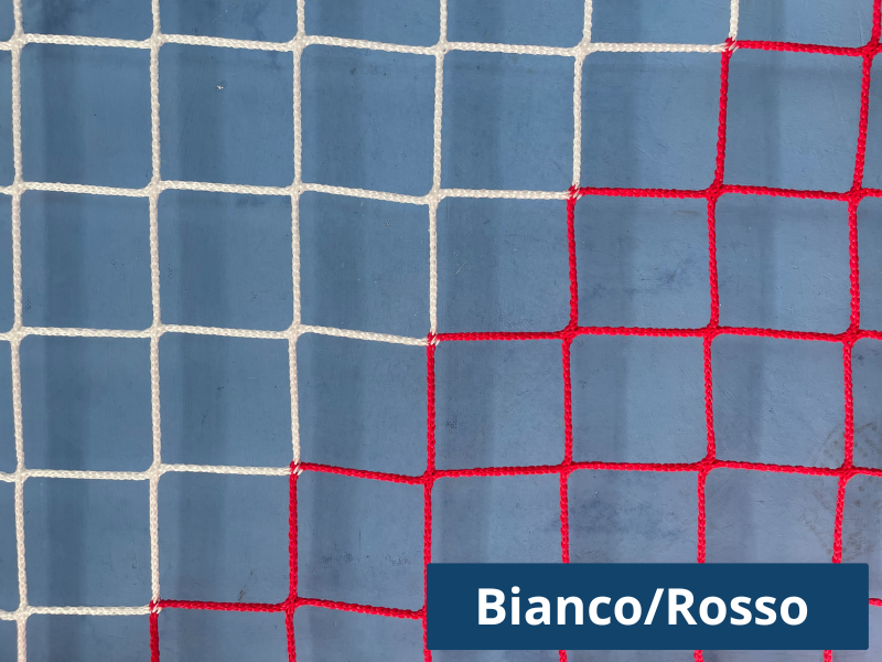 Coppia Reti Calcetto 3x2m Maglia QUADRA in Polipropilene H.T. da 100x5mm Art. 148