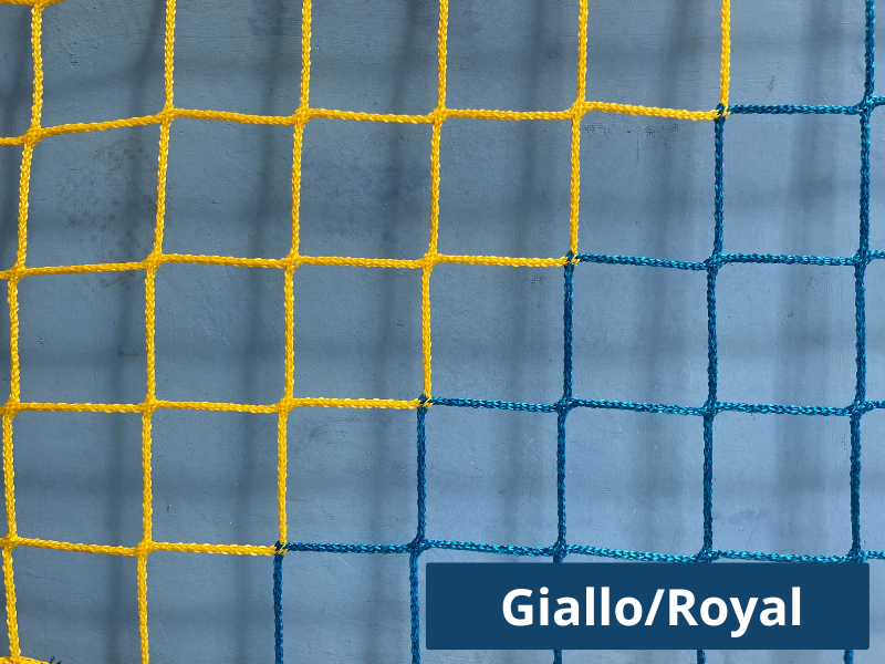 Coppia Reti Calcetto 3x2m Maglia QUADRA in Polipropilene H.T. da 100x5mm Art. 148