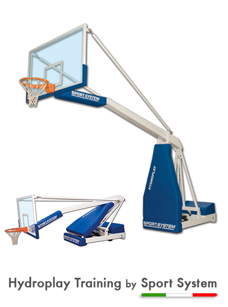 Impianto Hydroplay Club mobile su ruote, sbalzo cm 225, Omologato FIBA per competizioni di 2° livello S04118