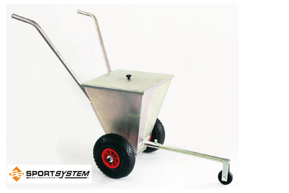 Carrello segna campo a polvere in acciaio zincato Art. S04570