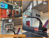 Impianto Basket Hydroplay ACE mobile su ruote, sbalzo cm 325 omologato FIBA per competizioni di 1° livello S04100