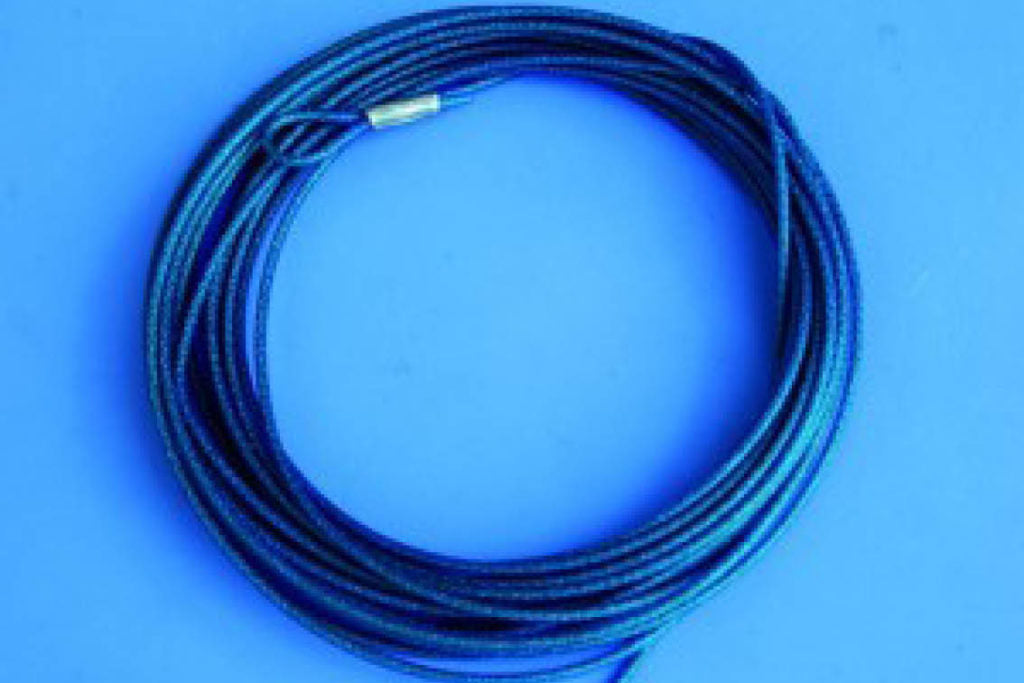 Cavetto acciaio per rete tennis da mm. 5 ricoperto in pvc. Art. T4