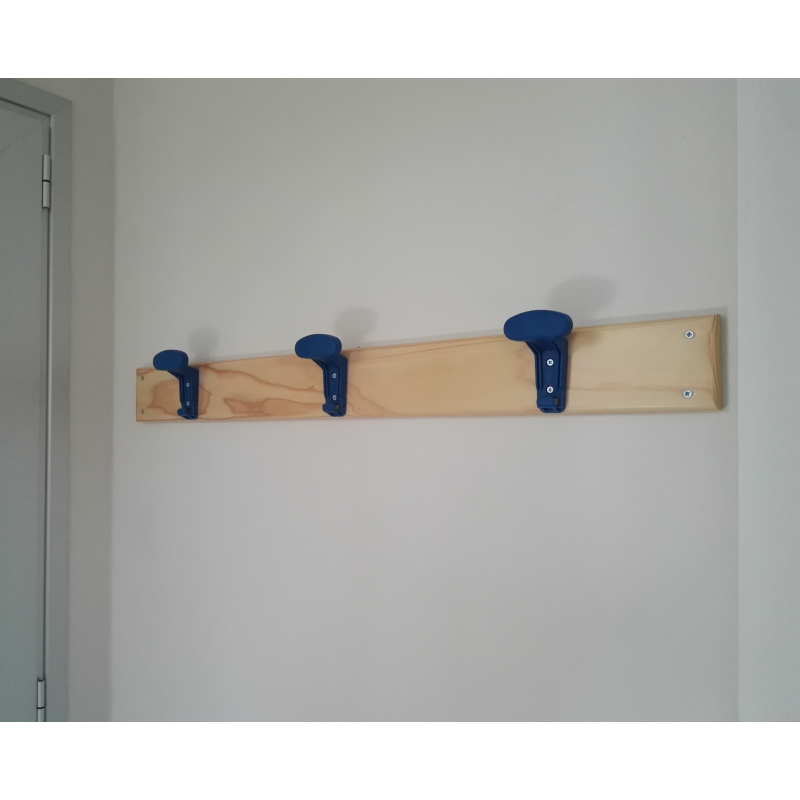 Attaccapanni a parete a 3 posti lunghezza mt 1 Art. S 875/1