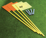 Beach Soccer Kit 10 bandierine di delimitazione pali h. cm 150 bussole e clips blocca bandiera. Art. P219
