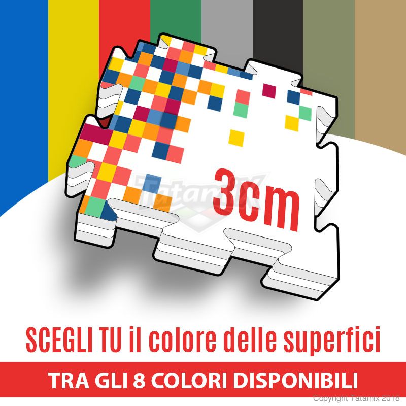 Tatami HYBRID PERSONALIZZABILE  ad incastro 100x100 lastra in EVA + XPE