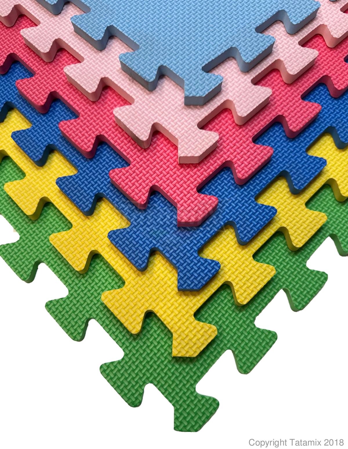 Kit 6 pz. Puzzle kids 62x62x1cm TATAMI KIT BABY 60 Cod. LC610C  Realizzato in EVA espansa (etilene vinil acetato) ORDINE MINIMO 4 KIT.