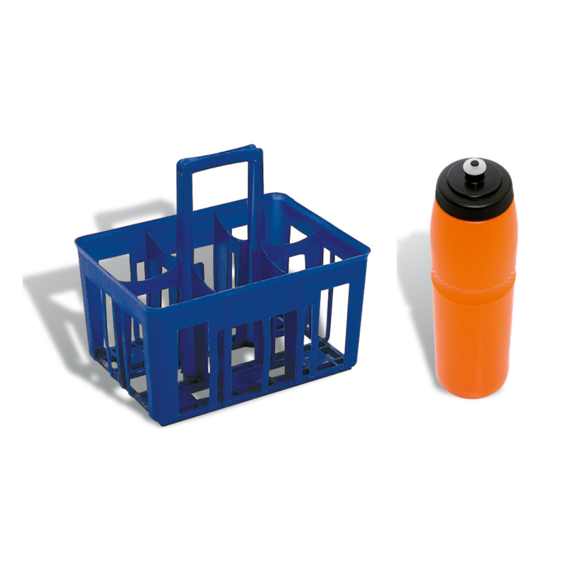 Porta borracce Art. K 807 completo di n° 6 bottiglie in pet da lt 1