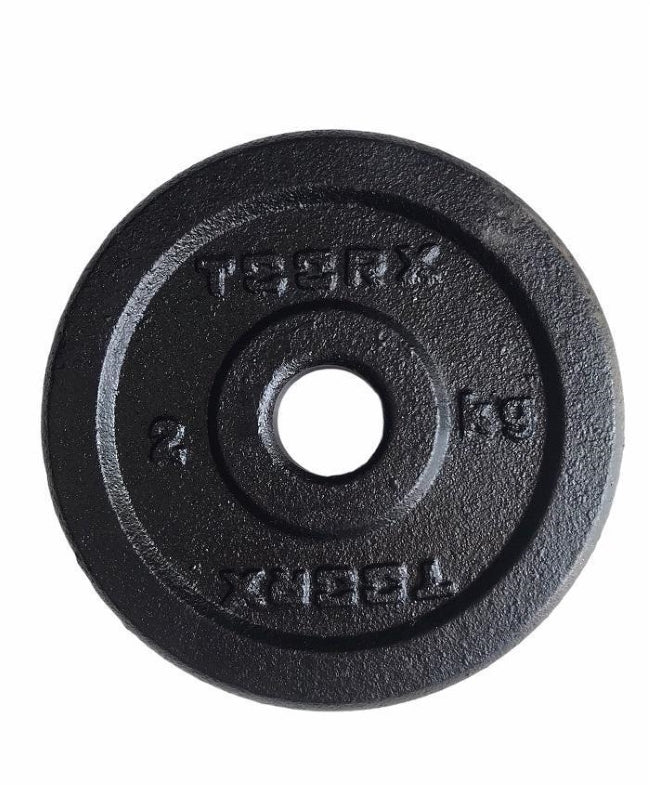 Disco In Ghisa Nero Gommato Foro 25 mm Toorx da 0,5 Kg a 20 Kg  cod. DGN