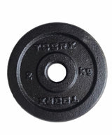 Disco In Ghisa Nero Gommato Foro 25 mm Toorx da 0,5 Kg a 20 Kg  cod. DGN