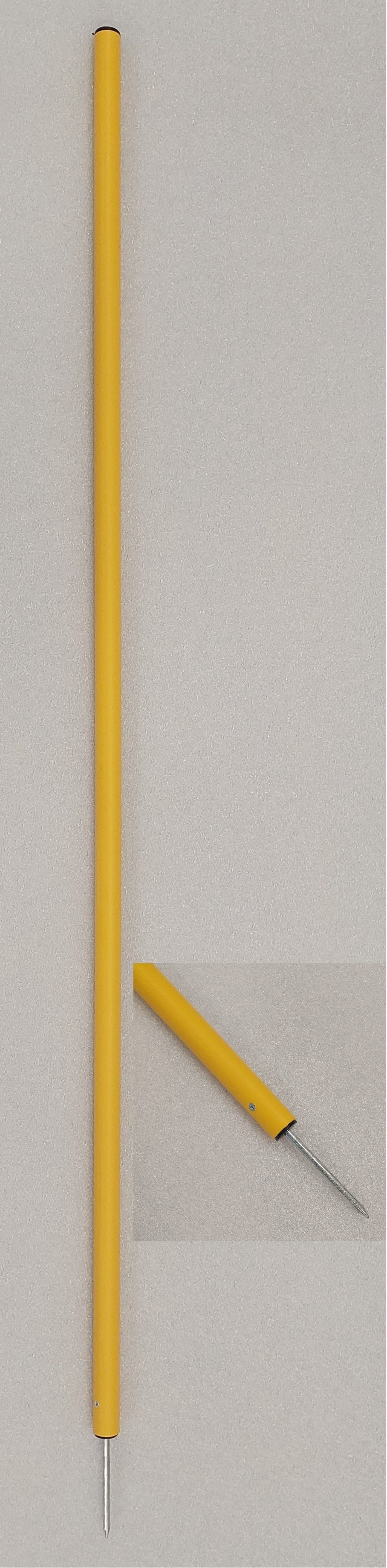 Paletto slalom fisso puntale acciaio, sez. 30 mm. alt. cm. 160