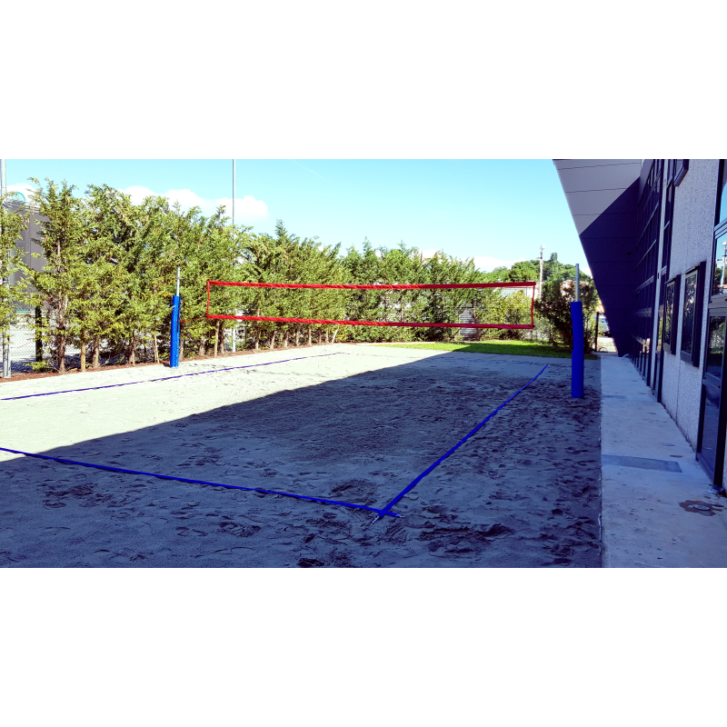 Impianto beach volley zincato mm.50 Art. V 709/R in tubo di  acciaio mod. standard con bussola a croce