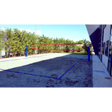 Impianto beach volley zincato mm.50 Art. V 709/R in tubo di  acciaio mod. standard con bussola a croce
