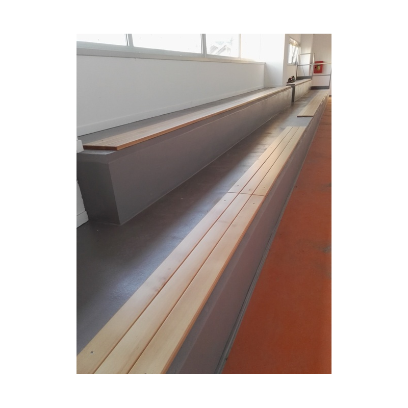 Copertura gradoni in listoni in legno per tribune ART. C2 prezzo a richiesta