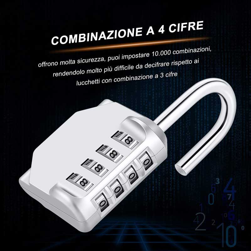 Lucchetto armadietti combinazione manuale COD: AS219