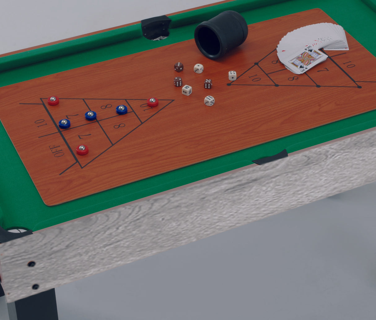 Tavolo Multigioco -12 Giochi in Uno Grigio Rovere