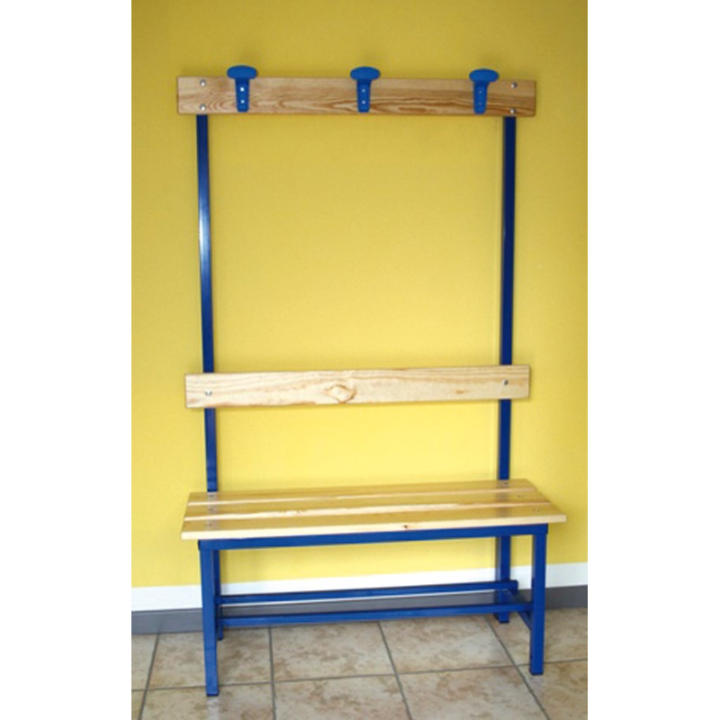 Panchina 1m Seduta Schienale Appendiabiti Art. S 865/1 Blu