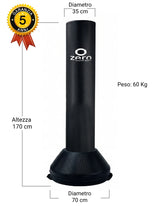 Sacco Boxe da terra Btech Light Ignifugo e Atossico (Colore GRIGIO SILVER)