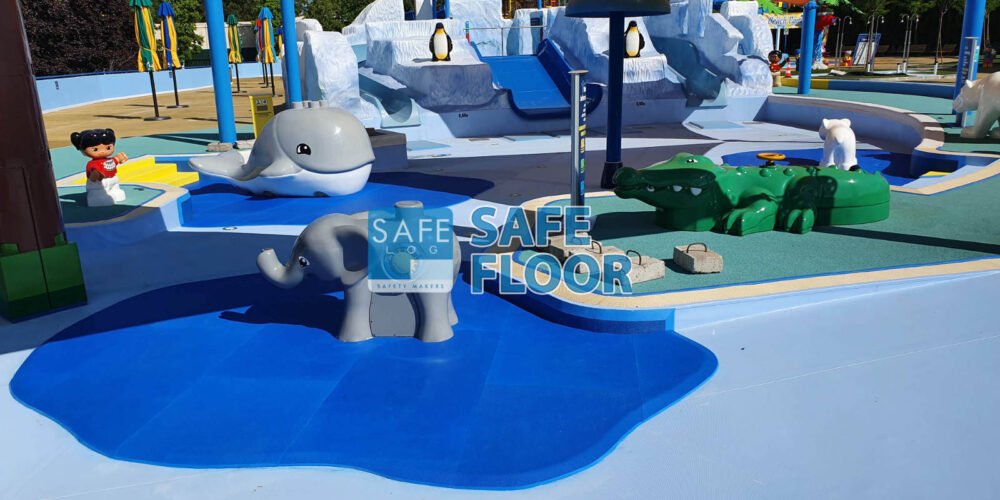 Safe Floor Pavimento antiscivolo e antitrauma per piscine e parchi acquatici da 7 o 10 mm